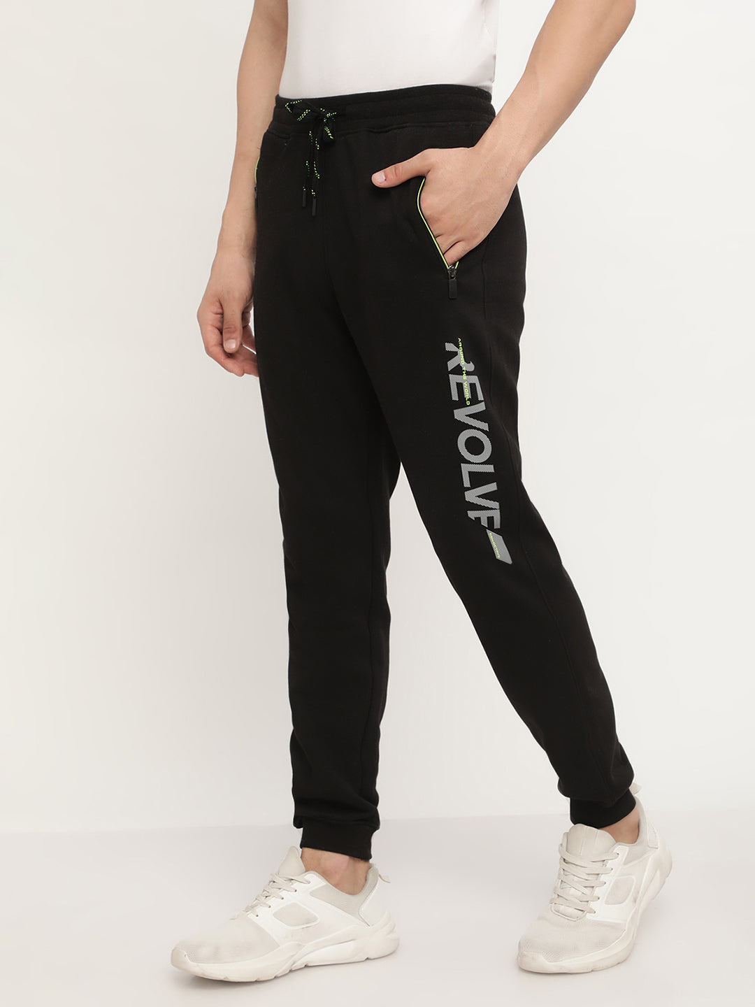 Octave Men Navy Blue Solid Joggers