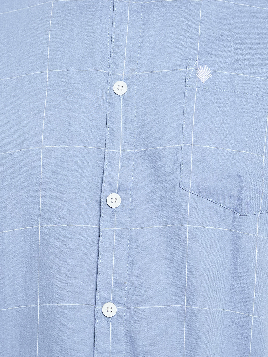 METTLE Men Spread Collar Checked Cotton Casual Shirt