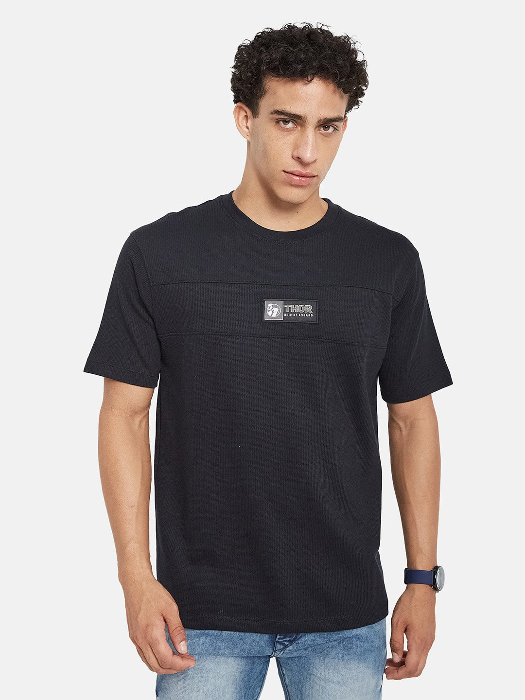 Octave Men Solid Round Neck Cotton T-shirt