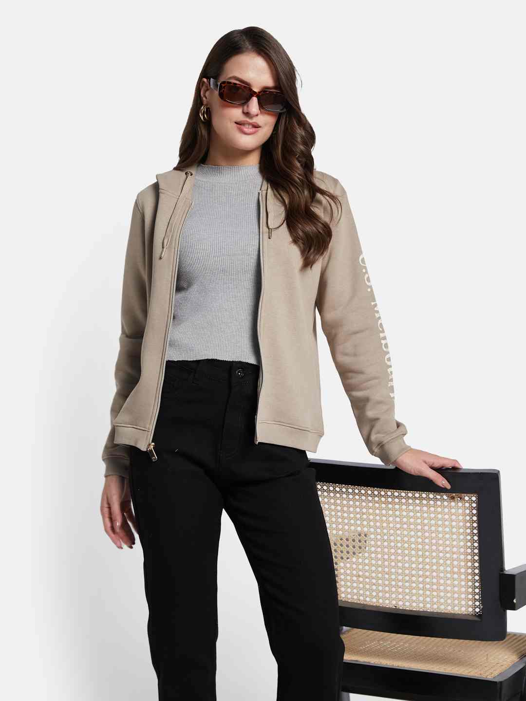 METTLE Women Hooded Sweatshirt