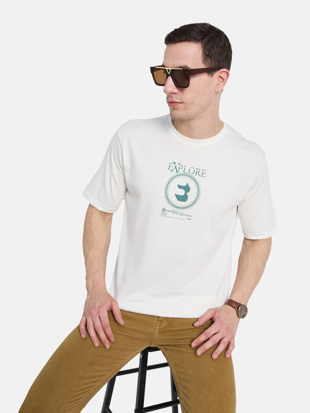 Octave Men Printed T-shirt