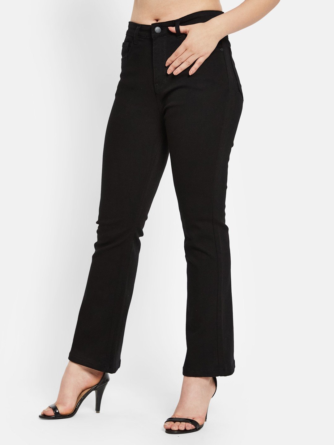METTLE Women Light Fade Stretchable Bootcut Jeans