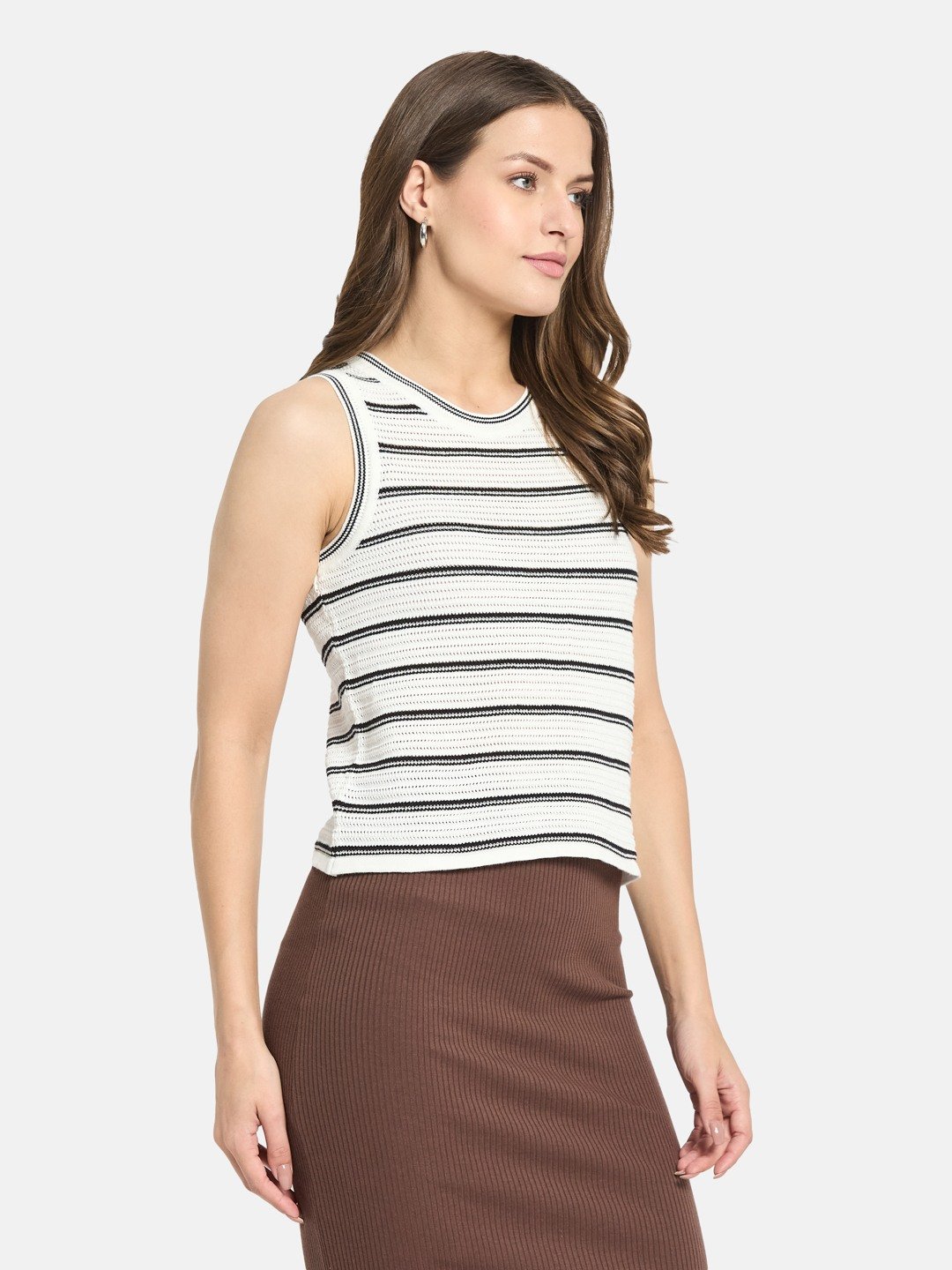 METTLE Women Striped T-shirt