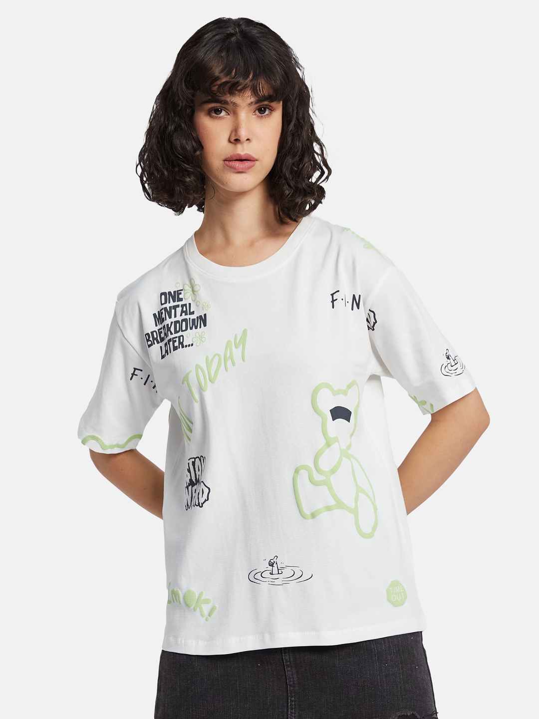 METTLE Women Printed T-shirt