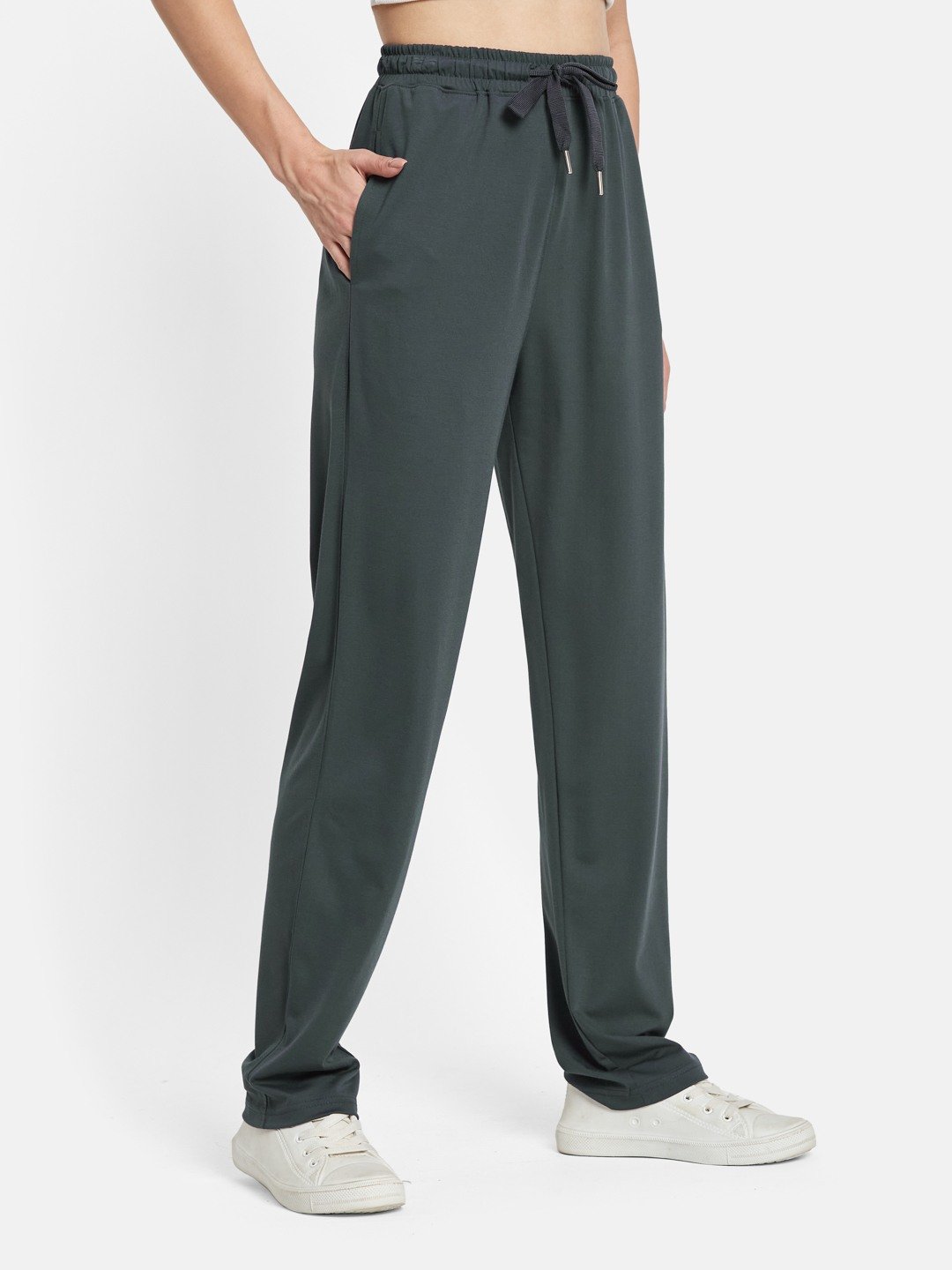 METTLE Women Cotton Grey Track Pants