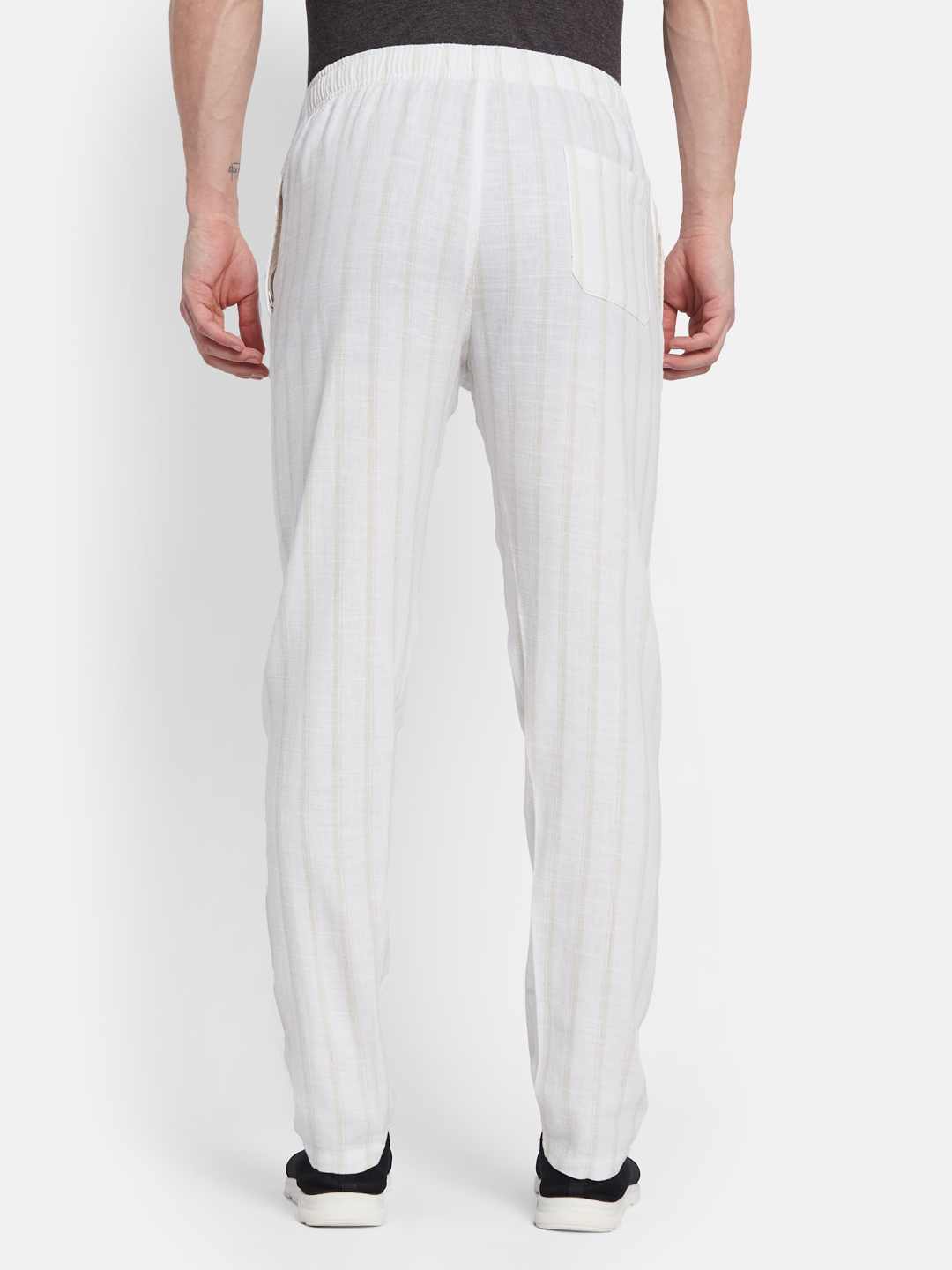 Octave Men Striped Cotton Track Pant