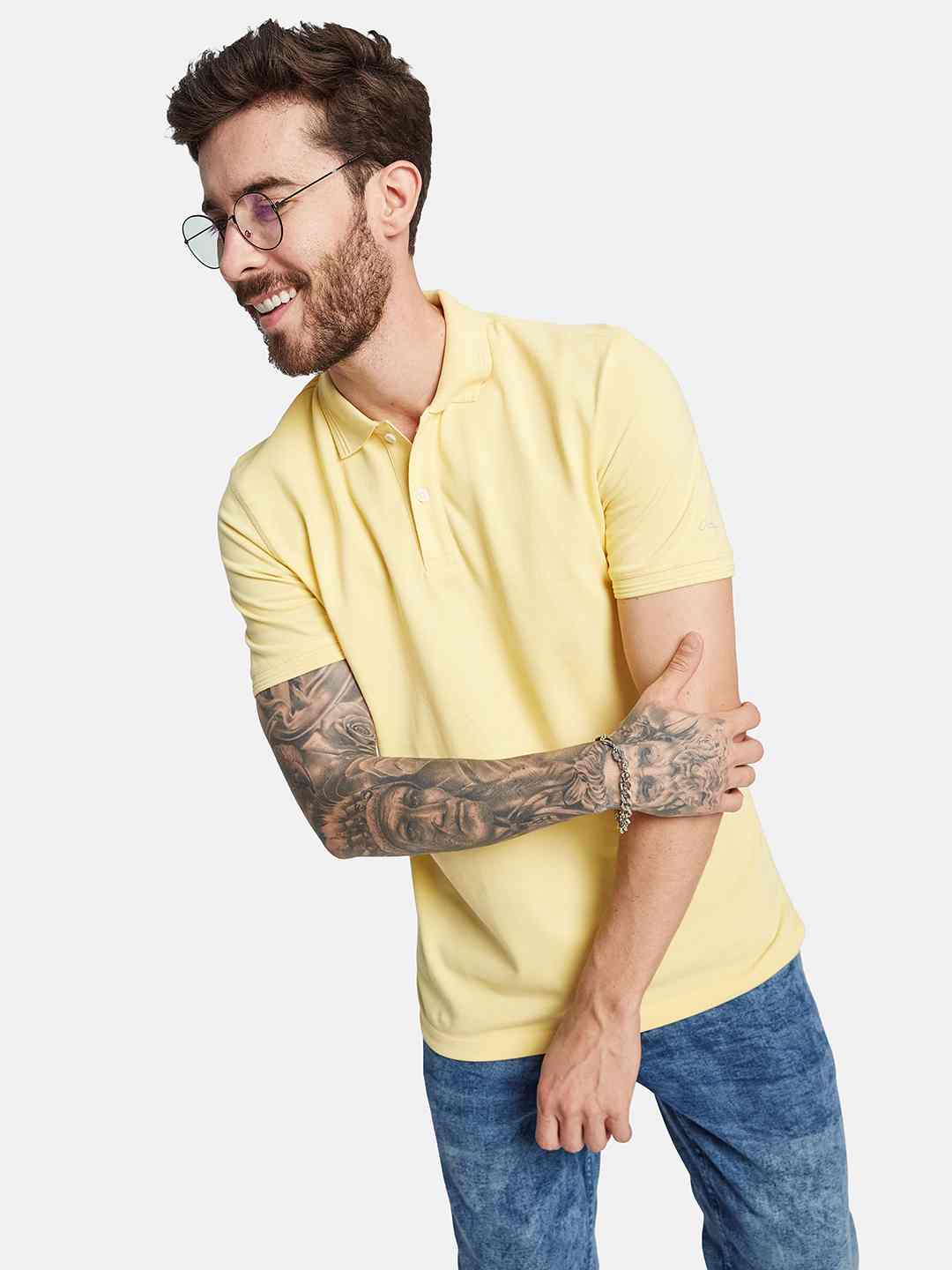 Octave Polo Collar Cotton T-Shirt