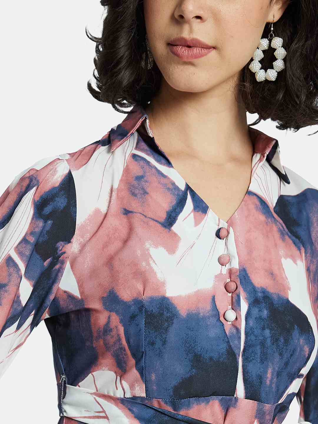 METTLE Floral Print Fit & Flare Dress
