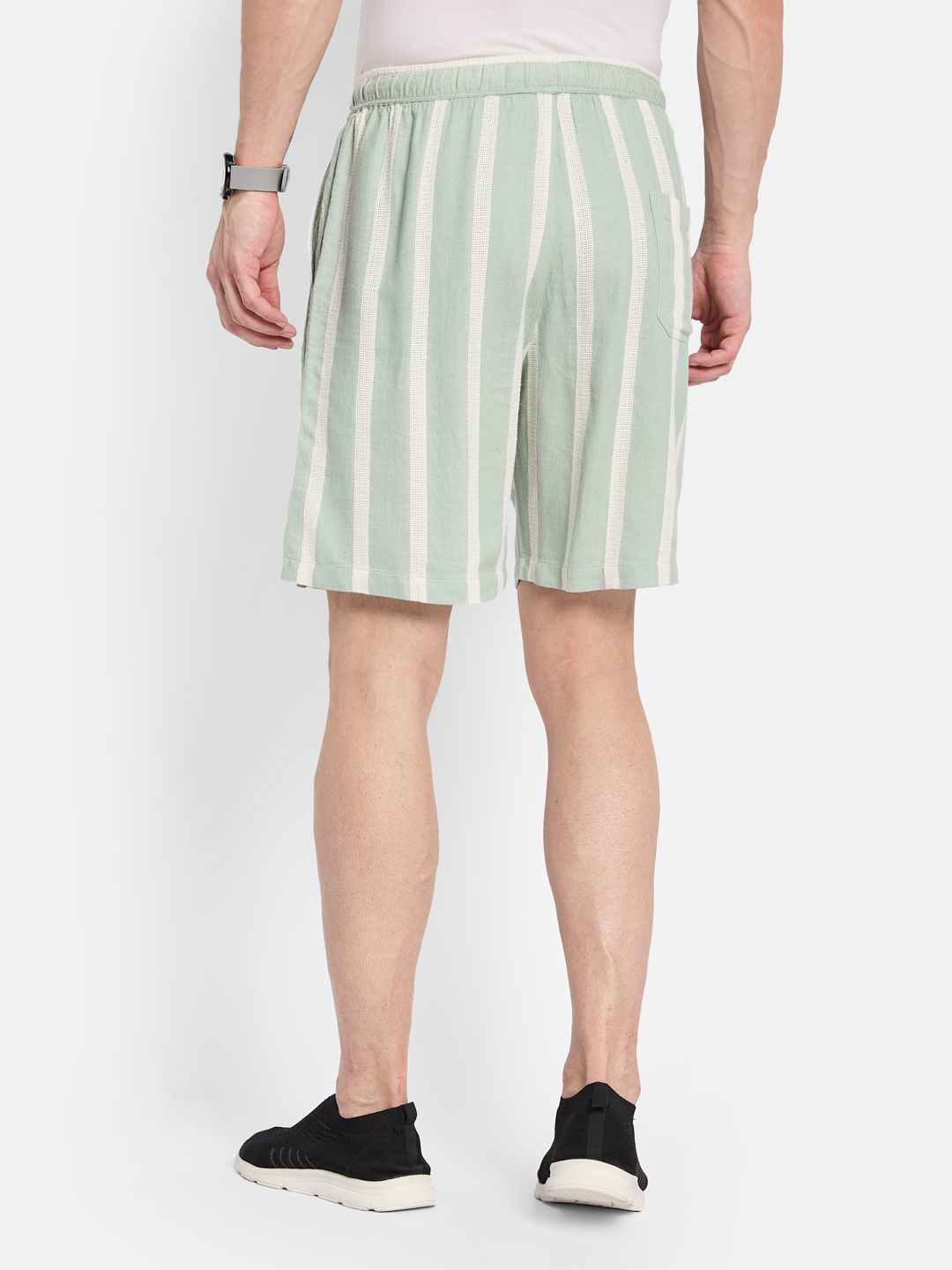 METTLE Men Multi Stripes Opaque Striped Casual Shirt