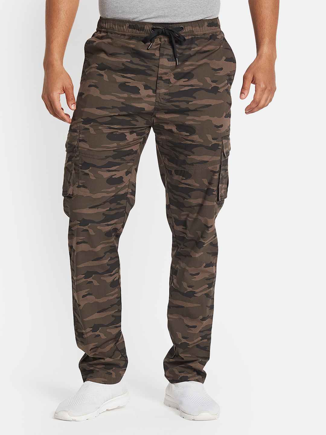 Octave Men Cotton Camouflage Printed Regular Fit Track Pants