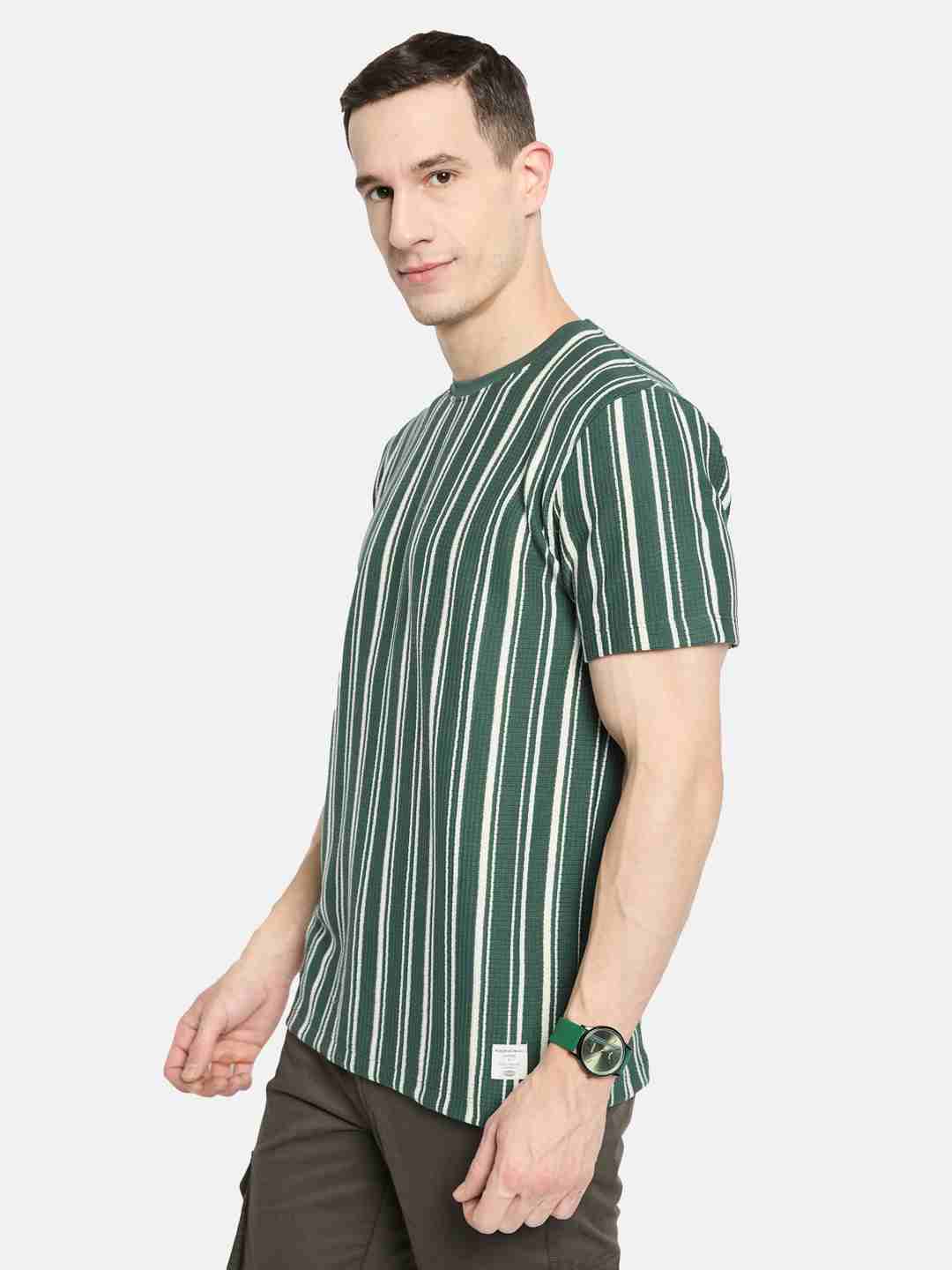 Octave Men Striped T-shirt
