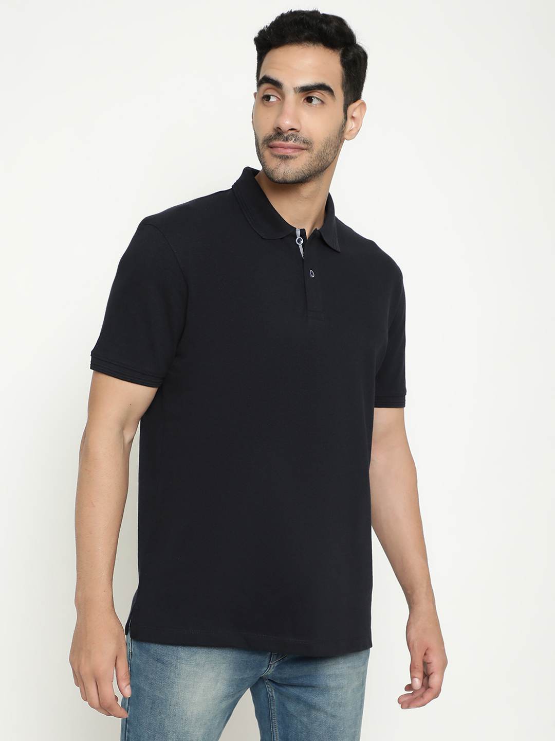 Octave Polo Collar Cotton T-Shirt