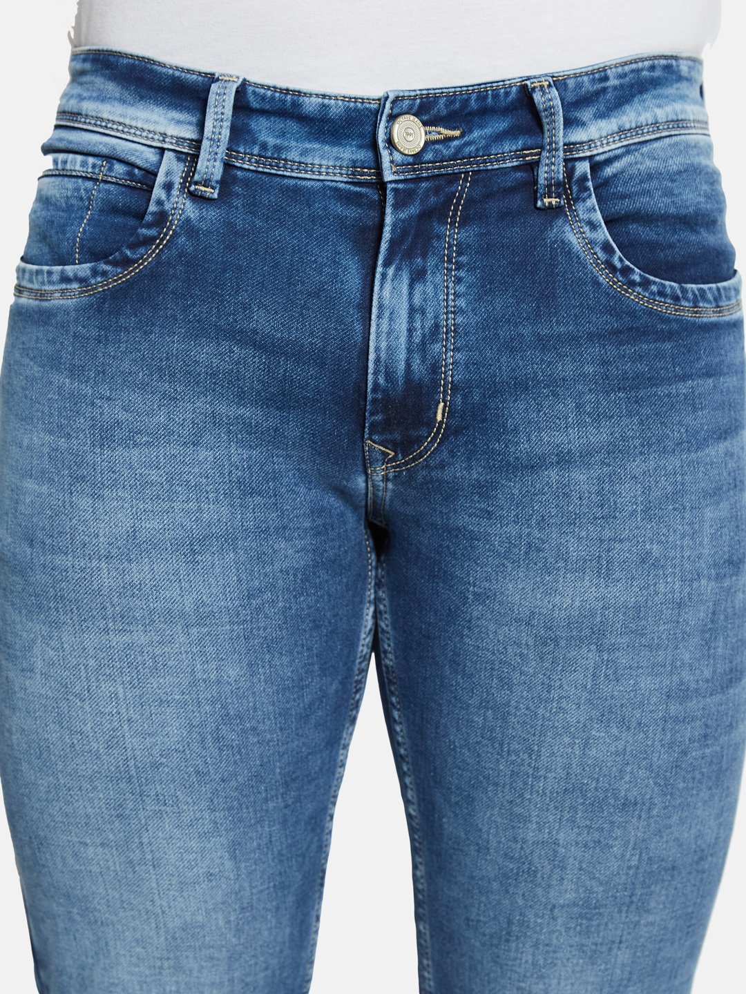 Octave Men Slim Fit Heavy Fade Stretchable Jeans