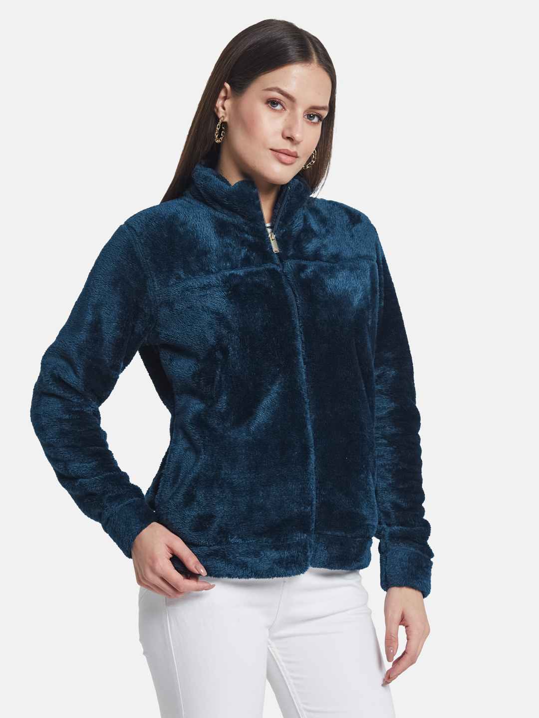 METTLE Women Long Sleeves Front-Open Sweatshirt