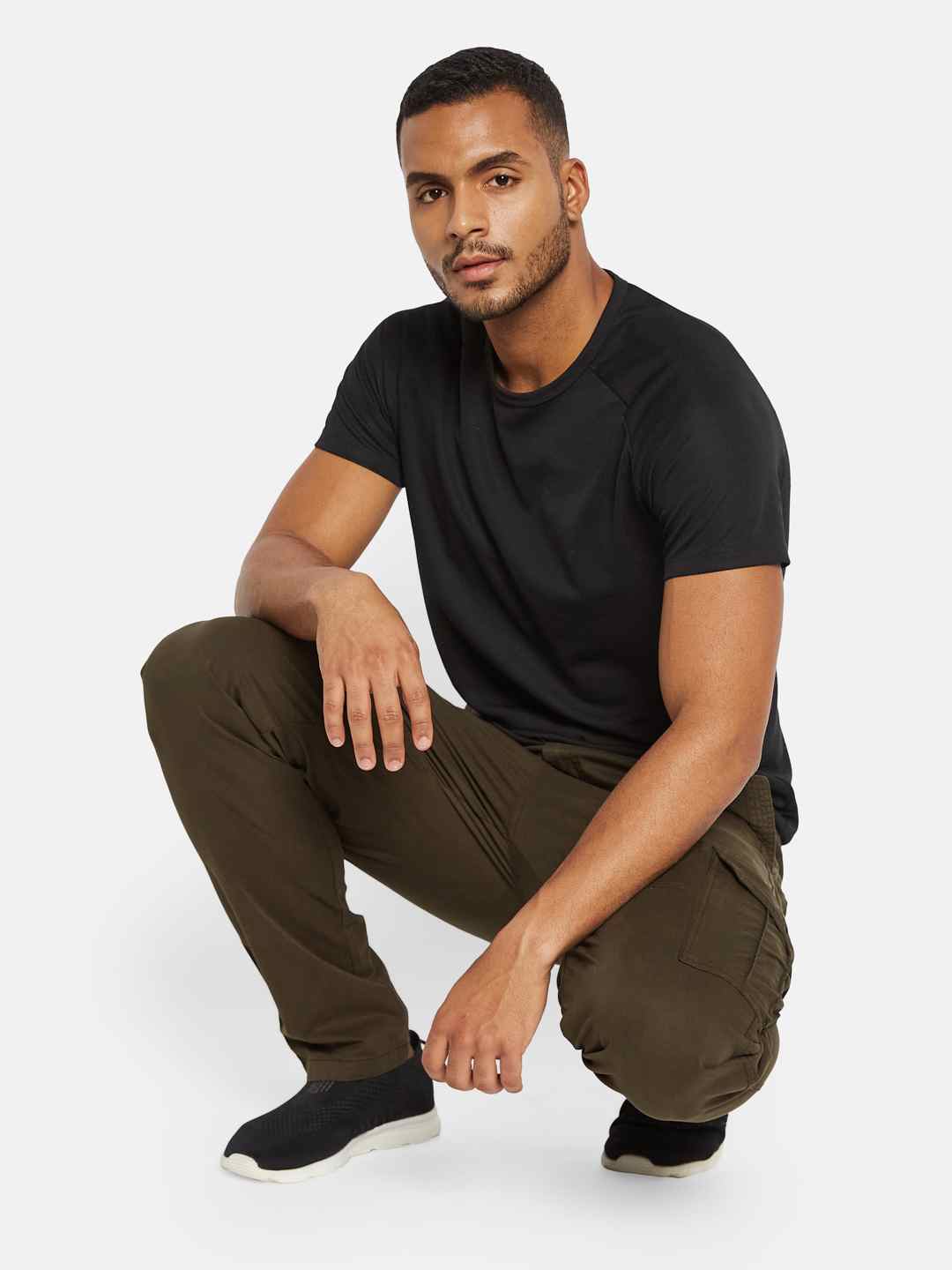 Octave Men Cotton Mid Rise Track Pants