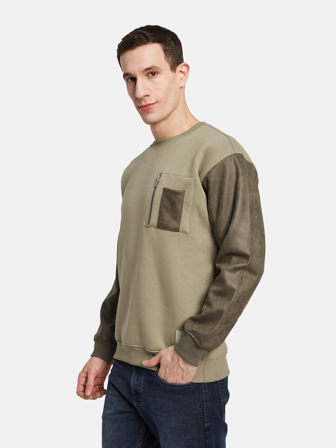 Octave Men Colourblocked Sweatshirt