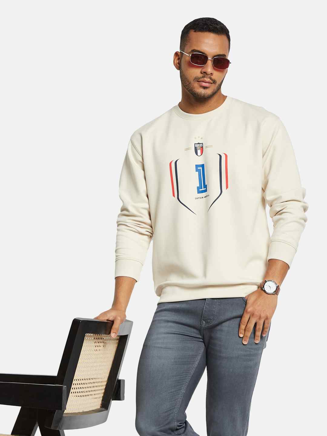 Octave Men Printed Sweatshirt