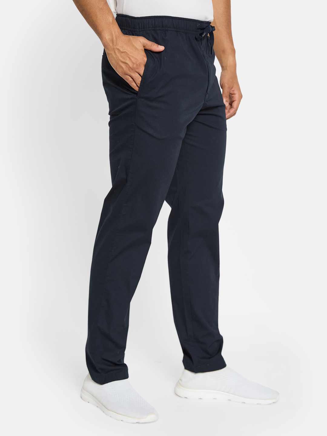 Octave Men Cotton Mid Rise Track Pants