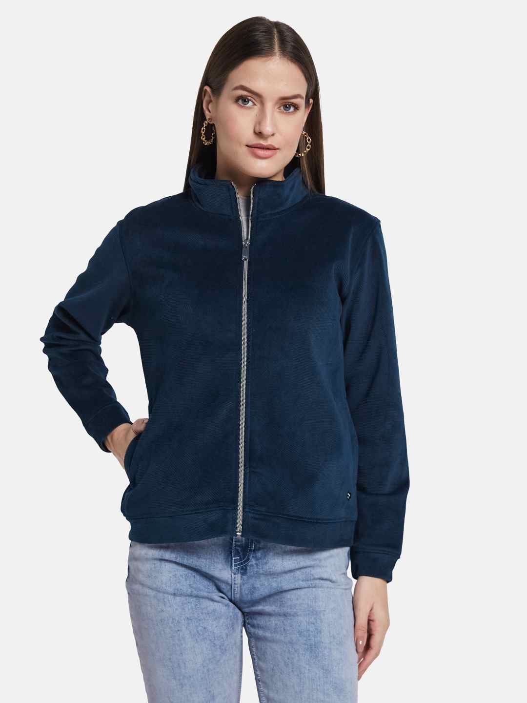 METTLE Women Front-Open Sweatshirt