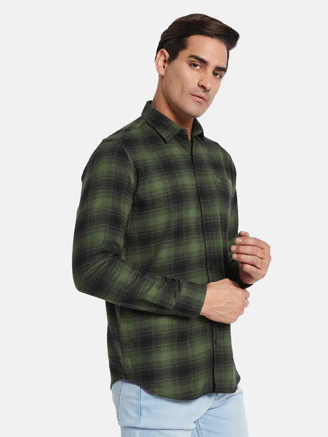 METTLE Men Multi Stripes Opaque Striped Casual Shirt