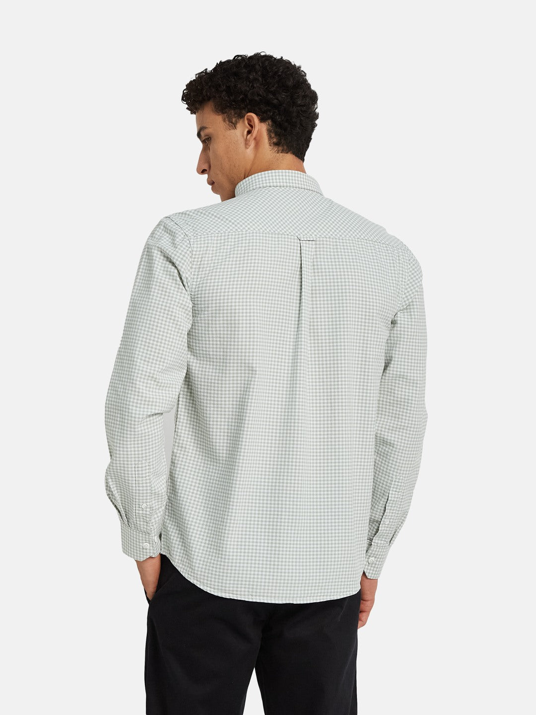 METTLE Checked Long Sleeves Spread Collar Cotton Opaque Regular Fit Casual Shirt