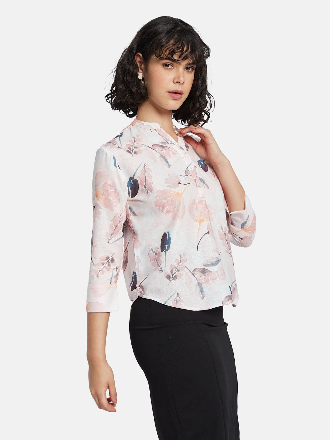 METTLE Floral Print Cotton Top