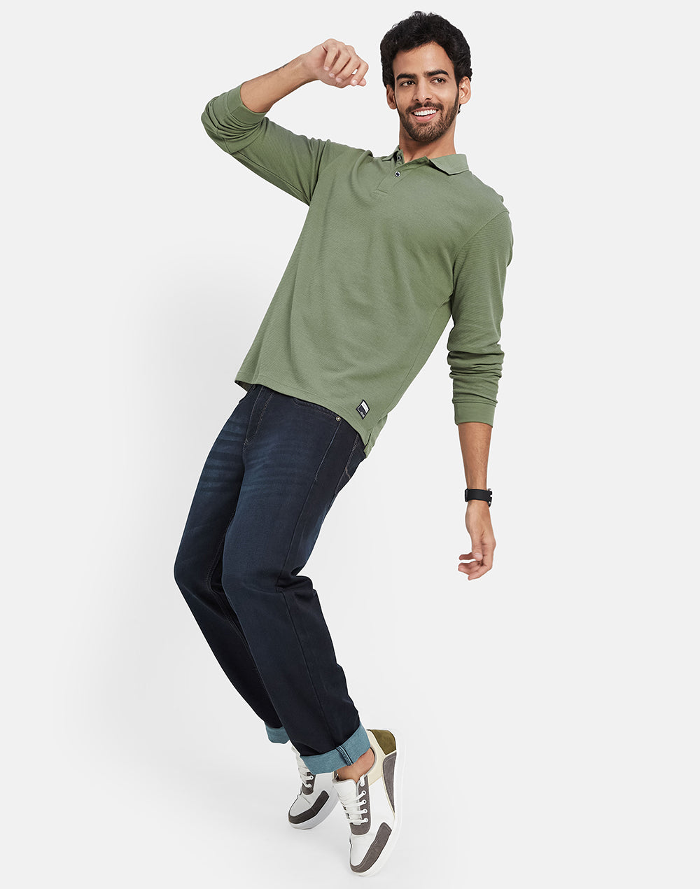 Mettle Polo Collar Cotton T-Shirt