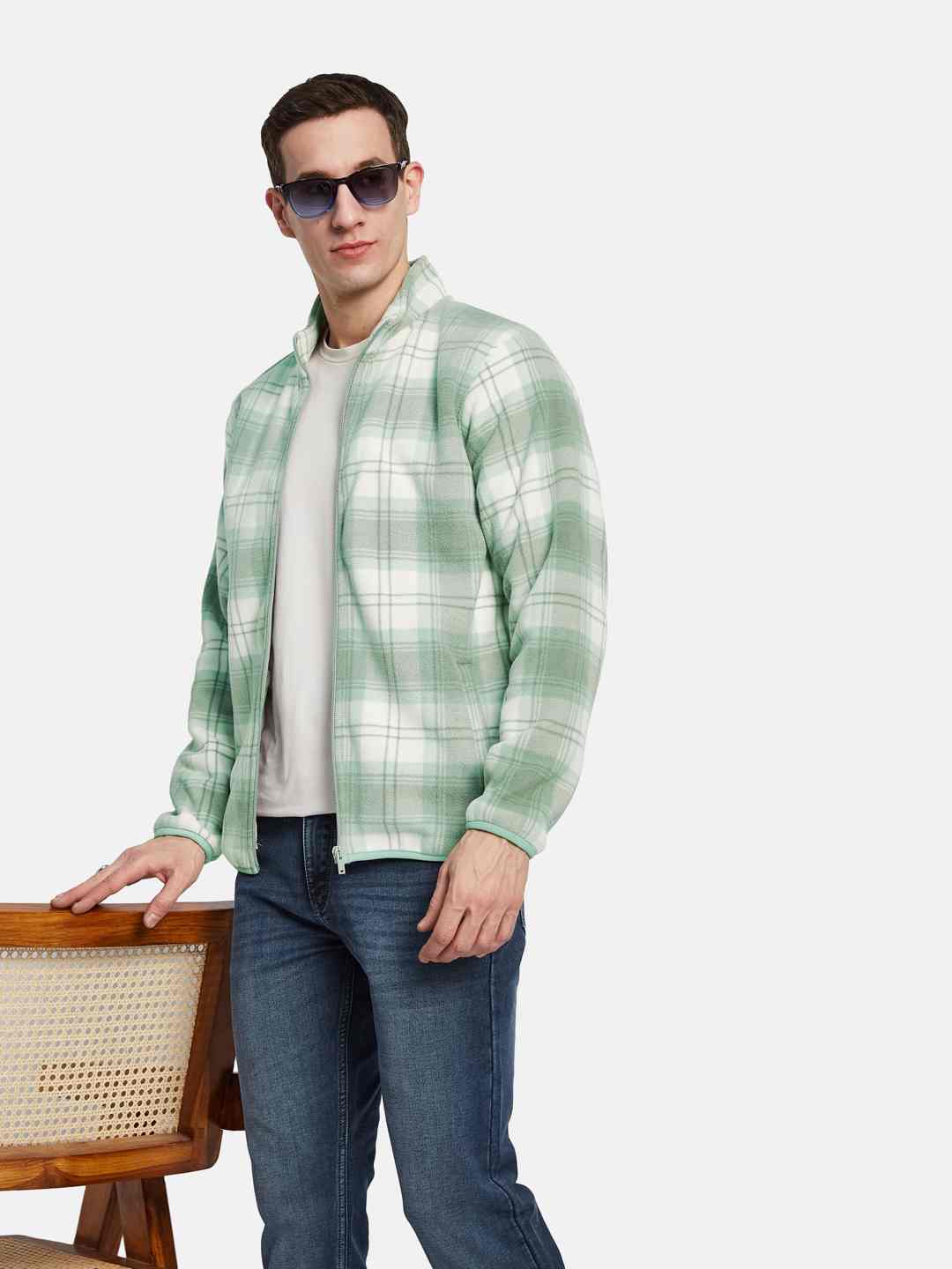 Octave Men Checked Sweatshirt