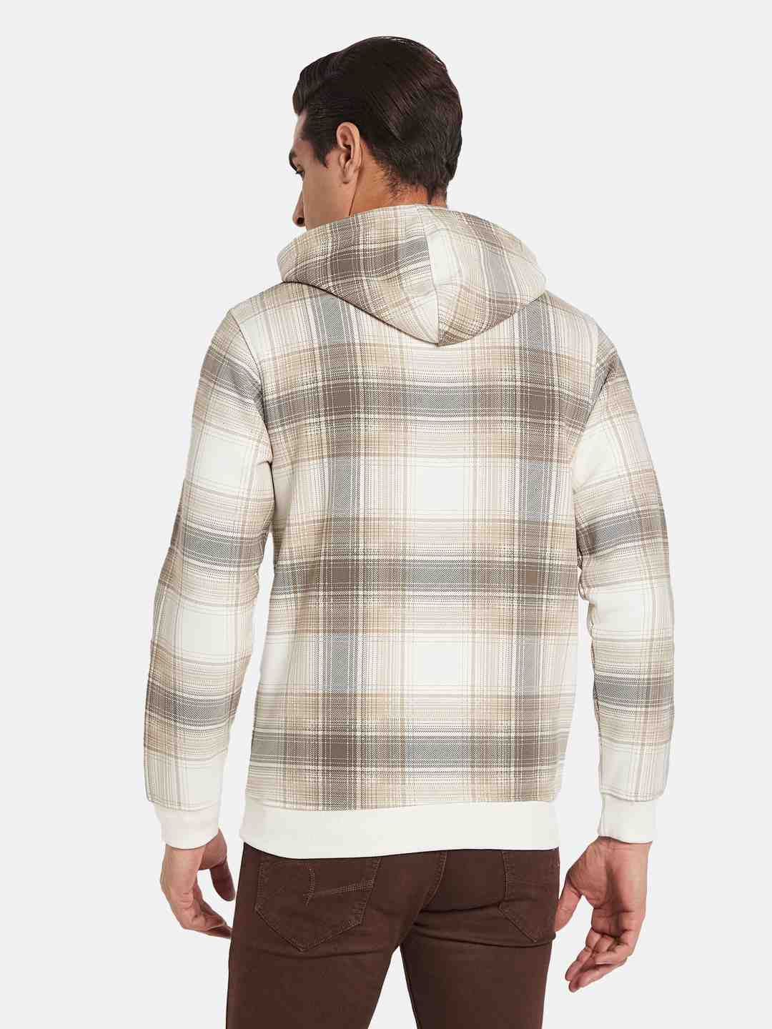 Octave Men Colourblocked Hooded Sweatshirt