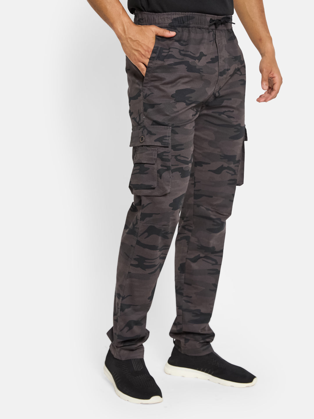 Octave Men Cotton Printed Mid-Rise Track Pants