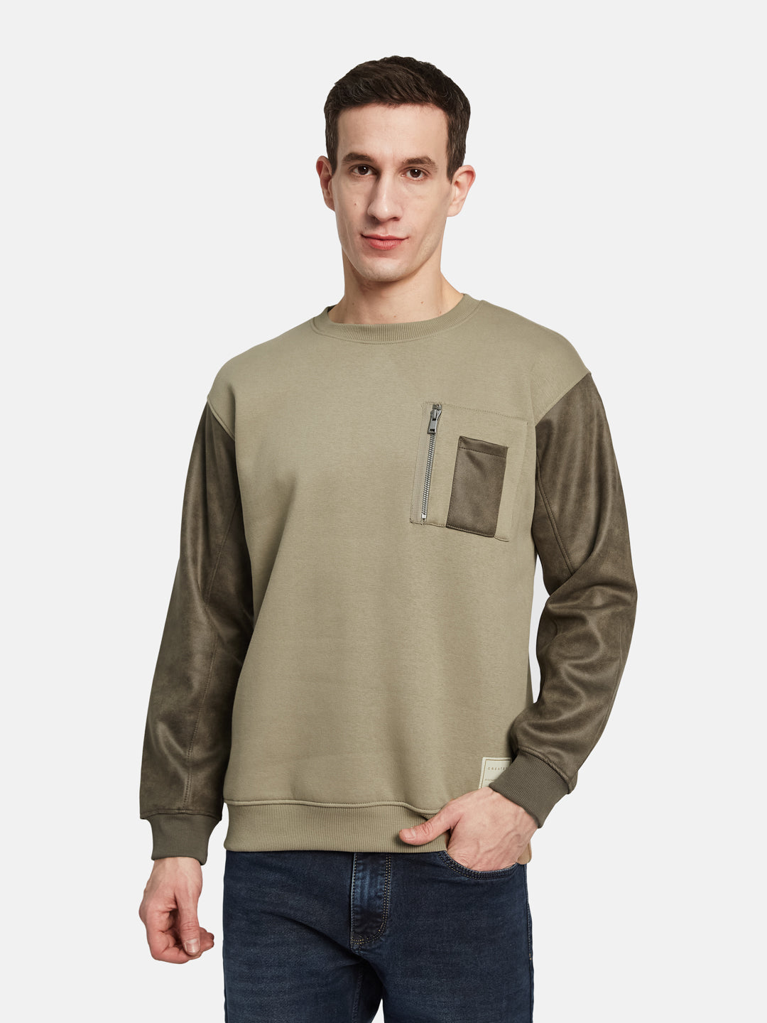 Octave Men Colourblocked Sweatshirt