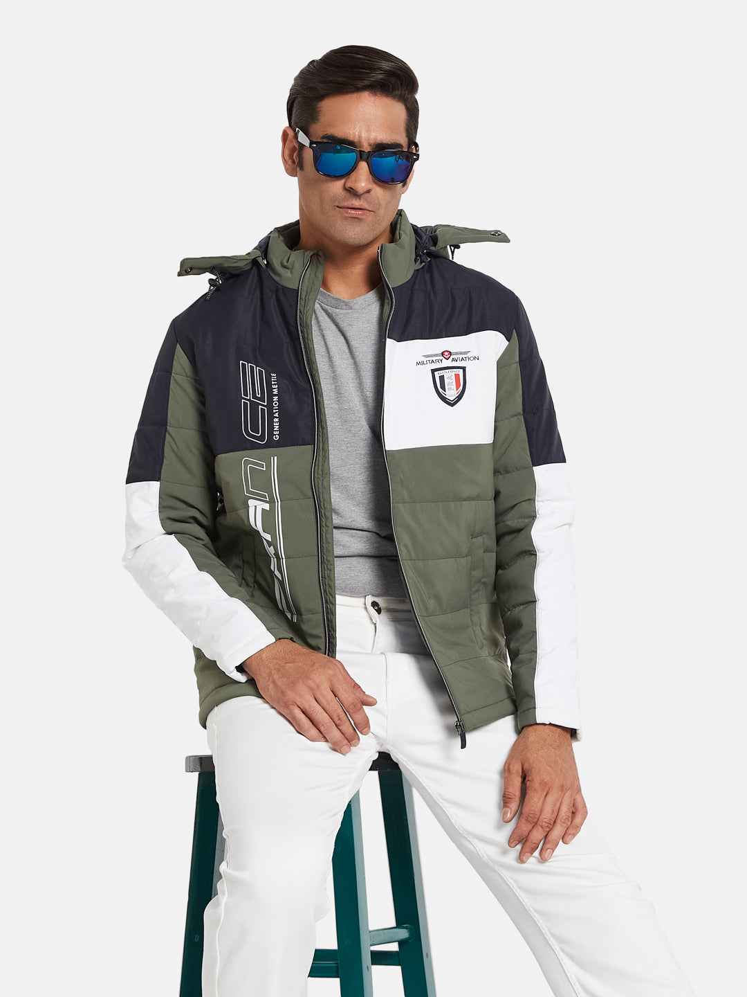 METTLE Men Colourblocked Jacket