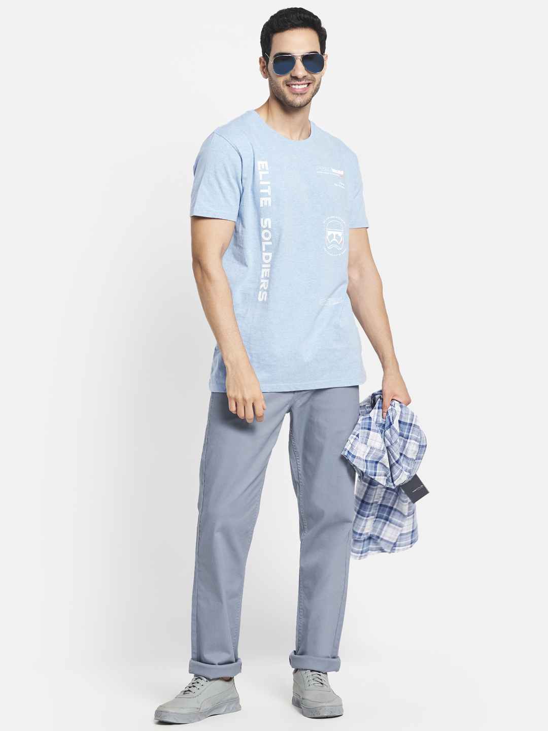 Octave Men Blue Typography Star Wars Printed Raw Edge T-Shirt