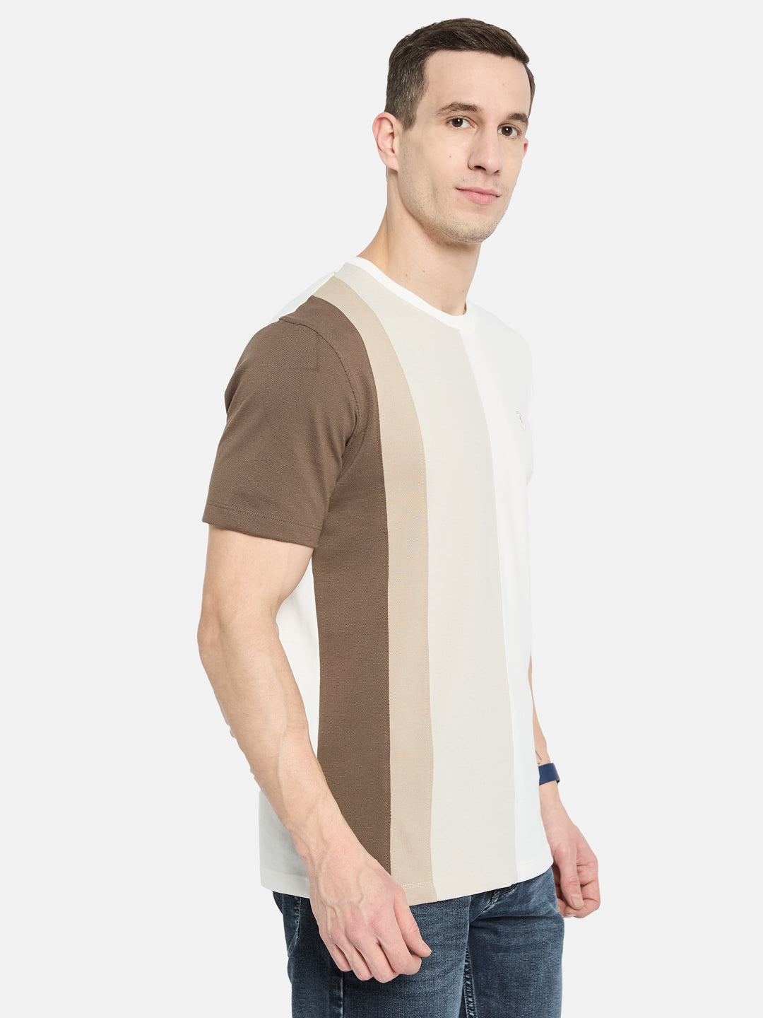 Octave Men Colourblocked T-shirt