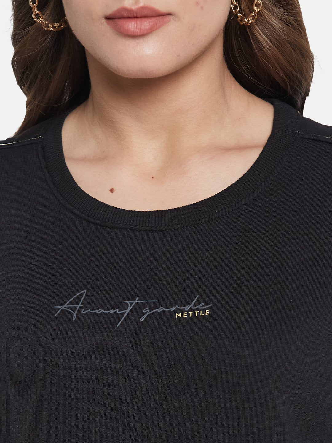 METTLE Women Round Neck Long Sleeves Sweatshirt