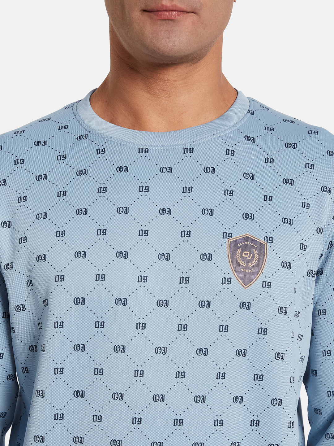Octave Men Printed Round Neck Pullover Sweatshirt