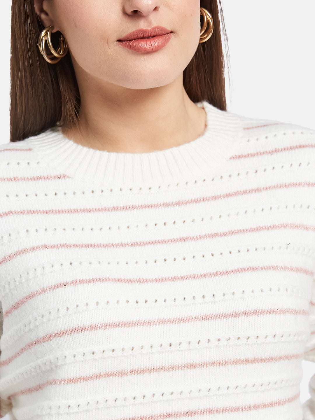 METTLE Women Striped Pullover
