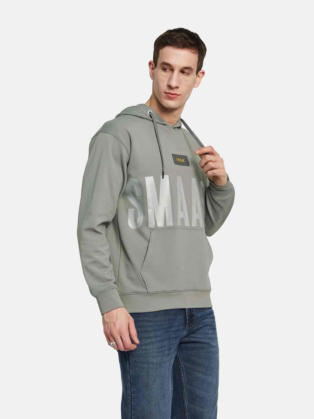 Octave Men Printed Hooded Sweatshirt