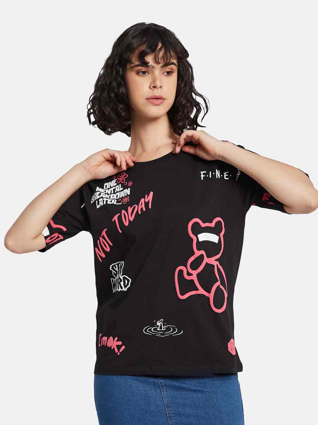 METTLE Women Printed T-shirt