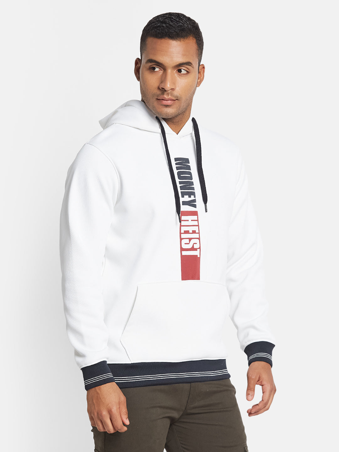 Octave Men Printed Hooded Sweatshirt