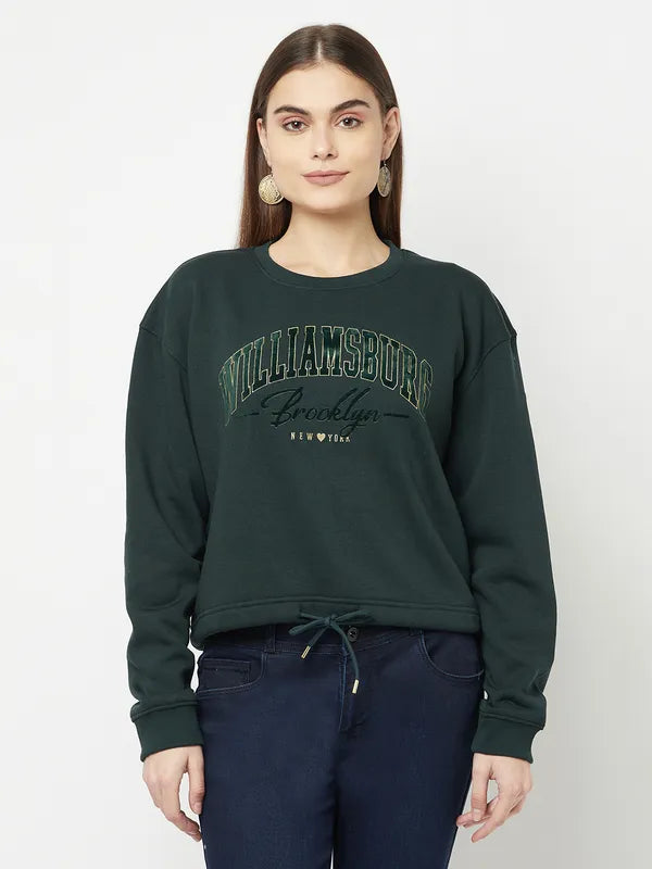 Women Mountain Green Sweatshirts