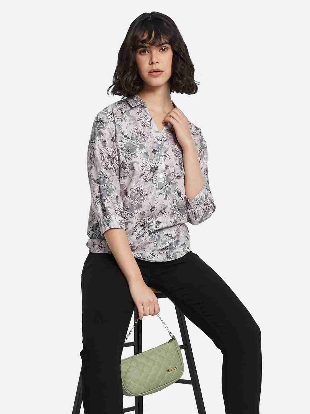 METTLE Floral Print Cotton Top