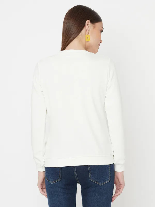 Mettle Women White Sweatshirt