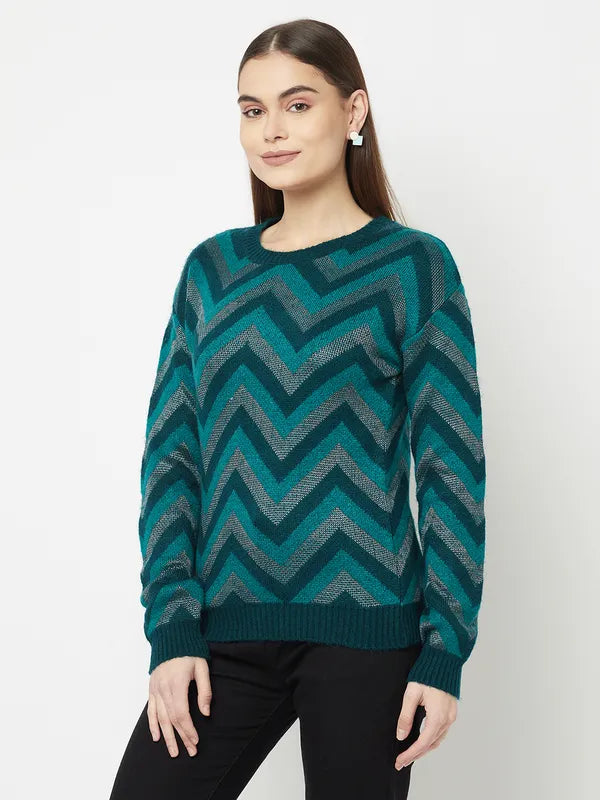 Women Teal Sweaters