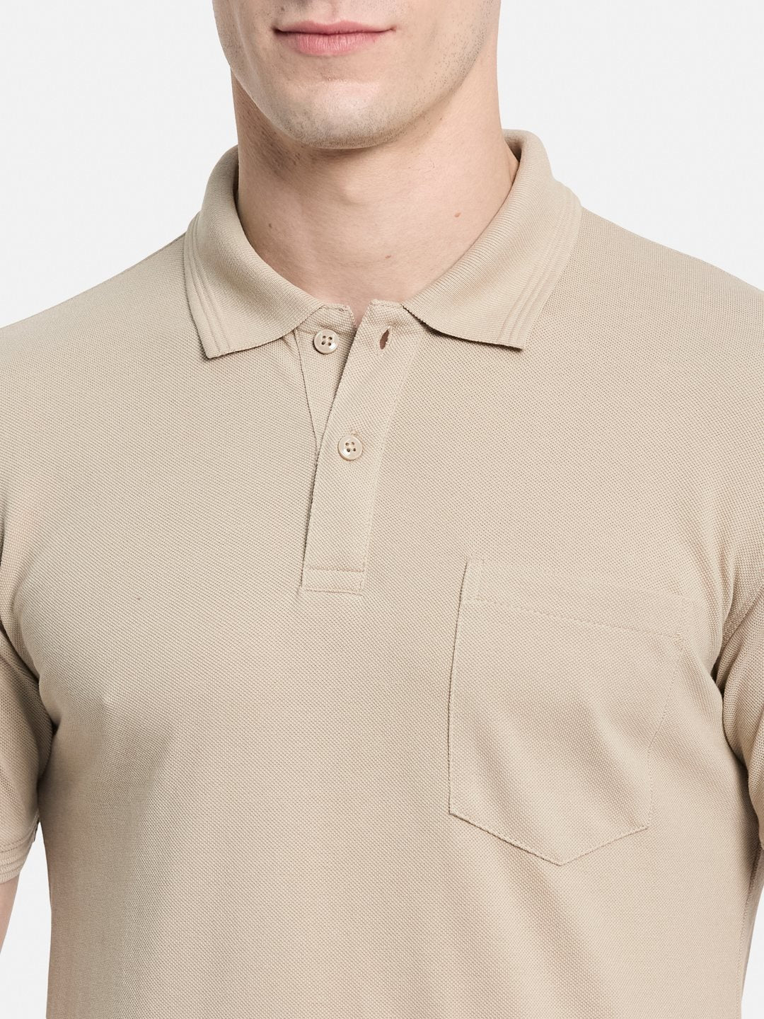 CORE POLO NECK PIQUE  T-SHIRT