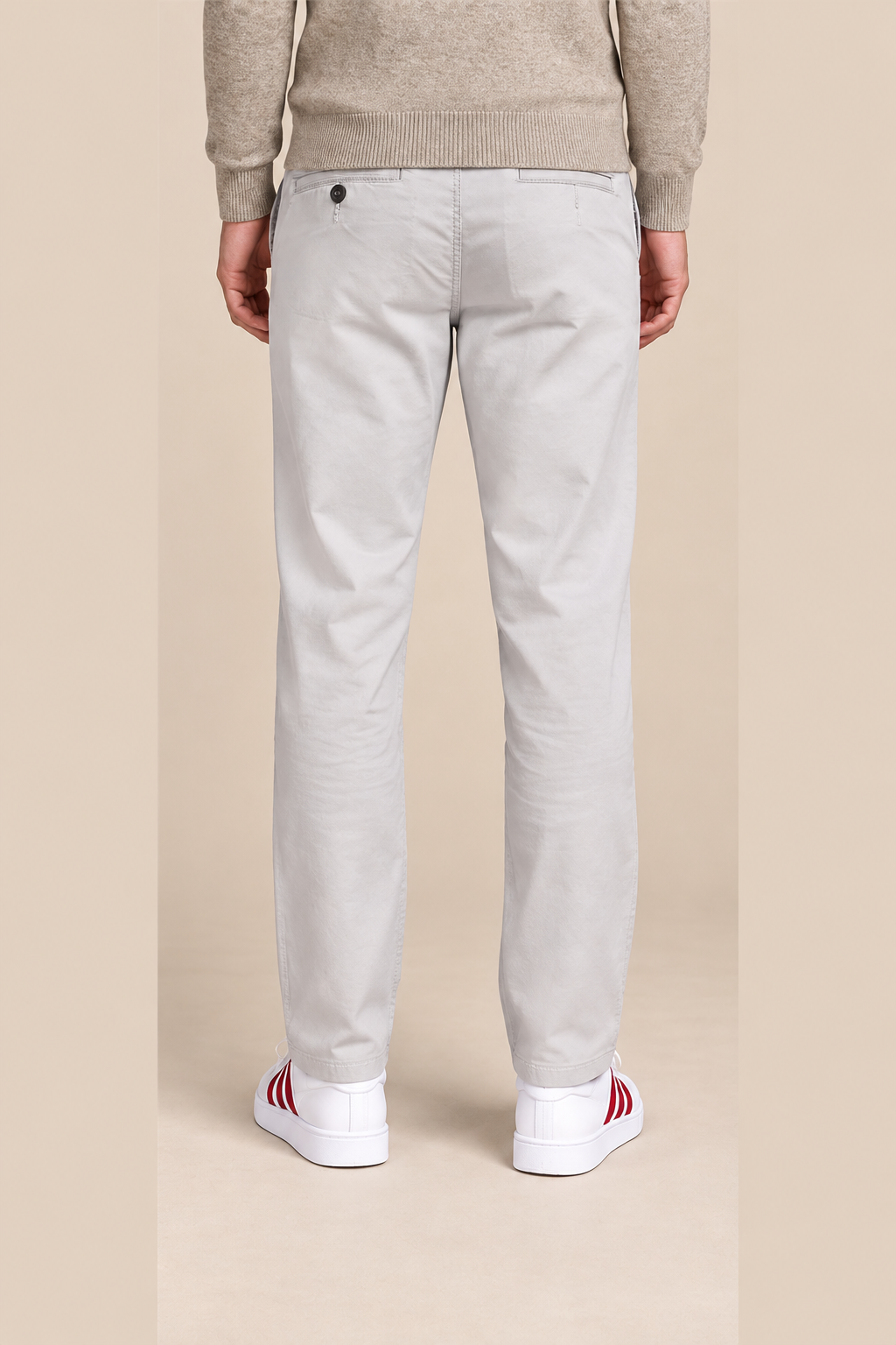 Men’s Dobby Light Grey Straight Fit Trouser | Smart Casual & Everyday Wear
