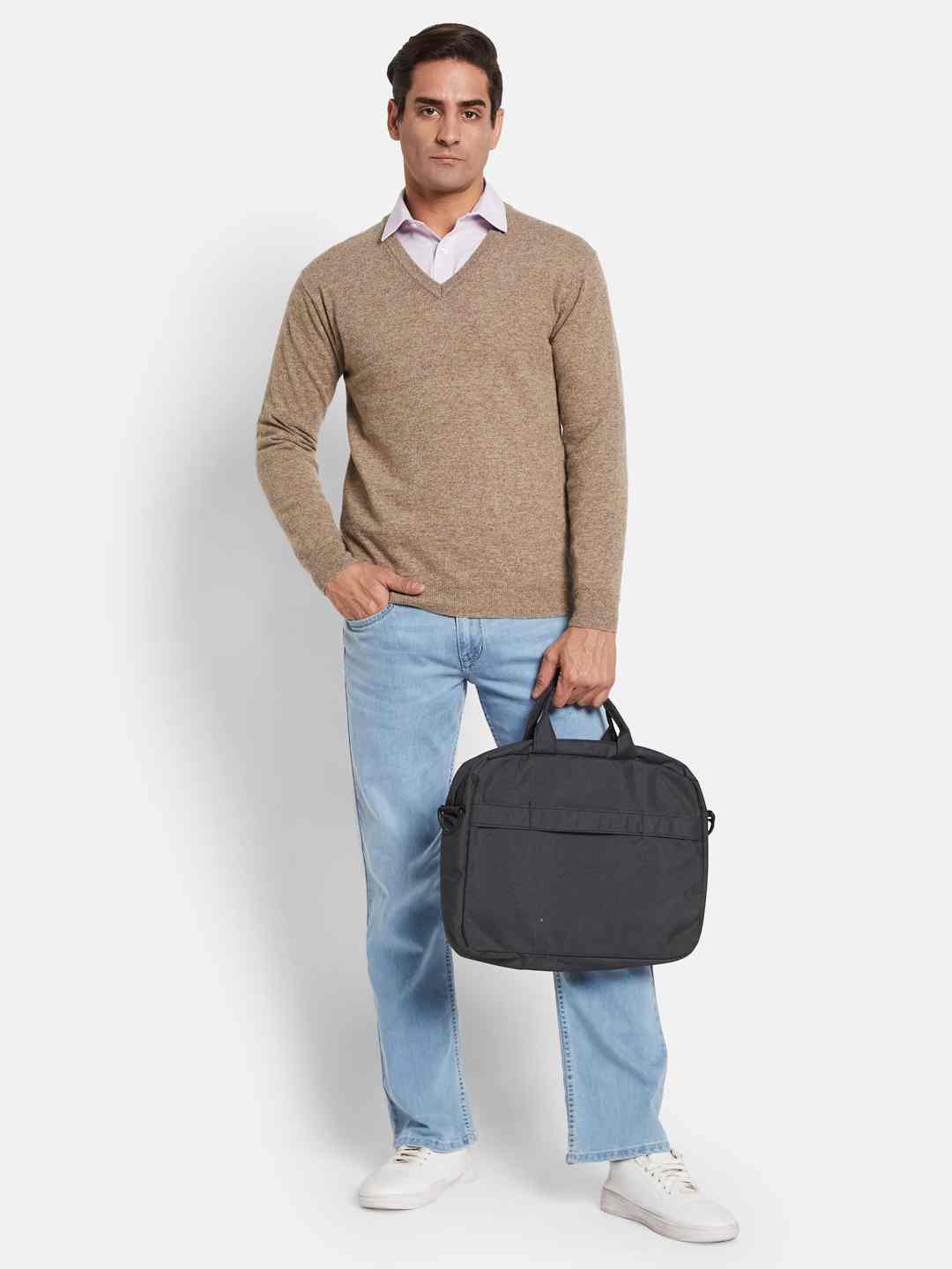METTLE Men Woollen Pullover