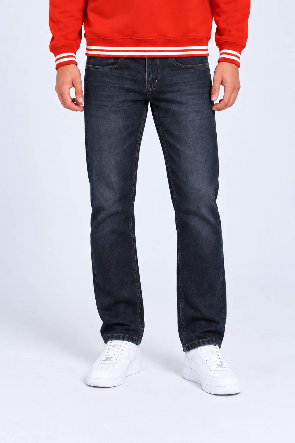 Men’s Relaxed Fit Stretch Denim Jeans – Urban Blue