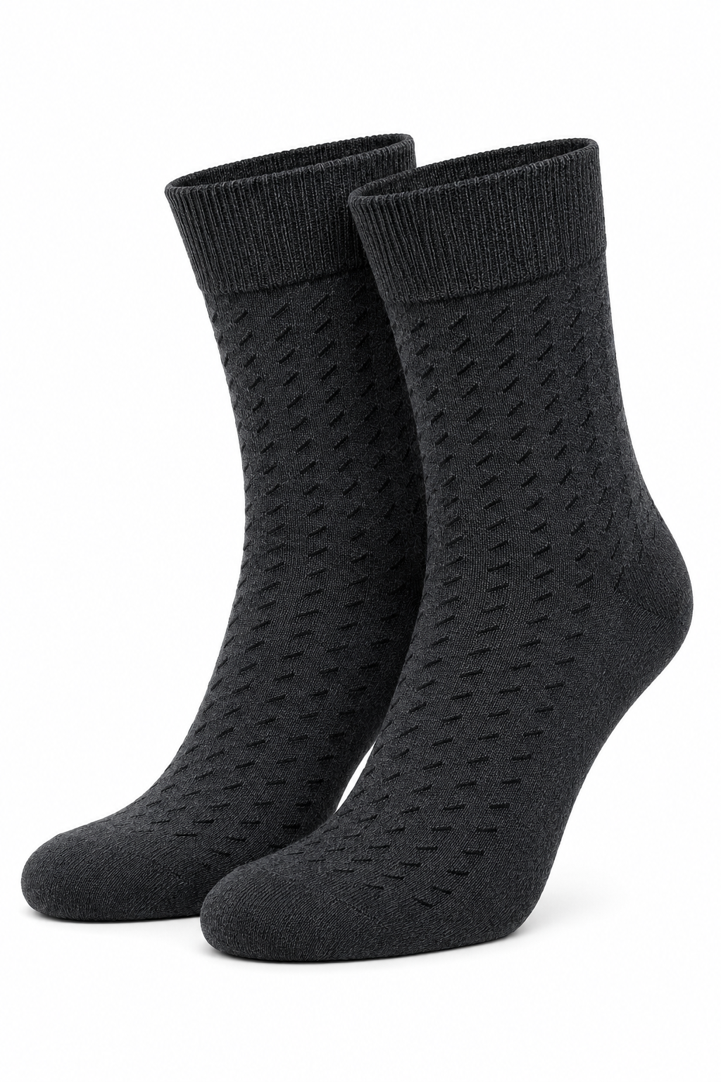 Men's Anthra Grey Crew Length Dress Socks