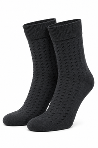 Men's Anthra Grey Crew Length Dress Socks